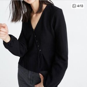 Texture And Thread Madewell Womens Bottom Wrap V Neck Top